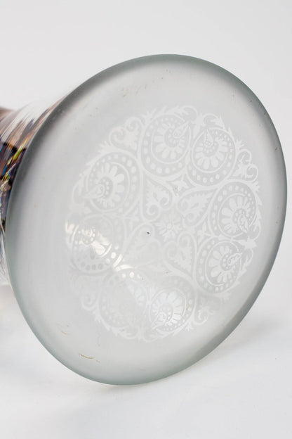 15" Genie 7 mm sandblasted artwork tube glass water bong