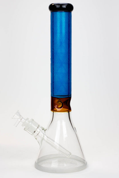 15" Genie 7 mm sandblasted artwork tube glass water bong