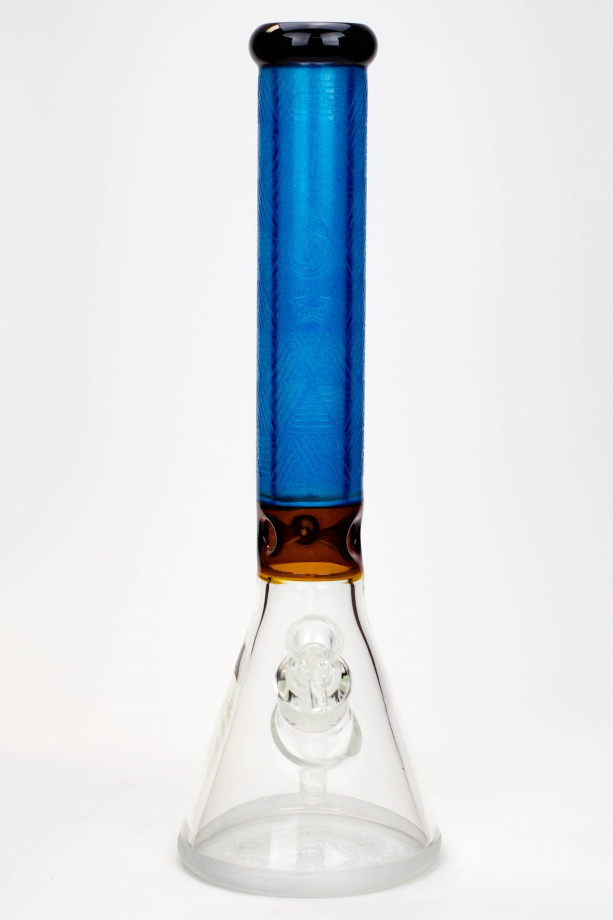 15" Genie 7 mm sandblasted artwork tube glass water bong