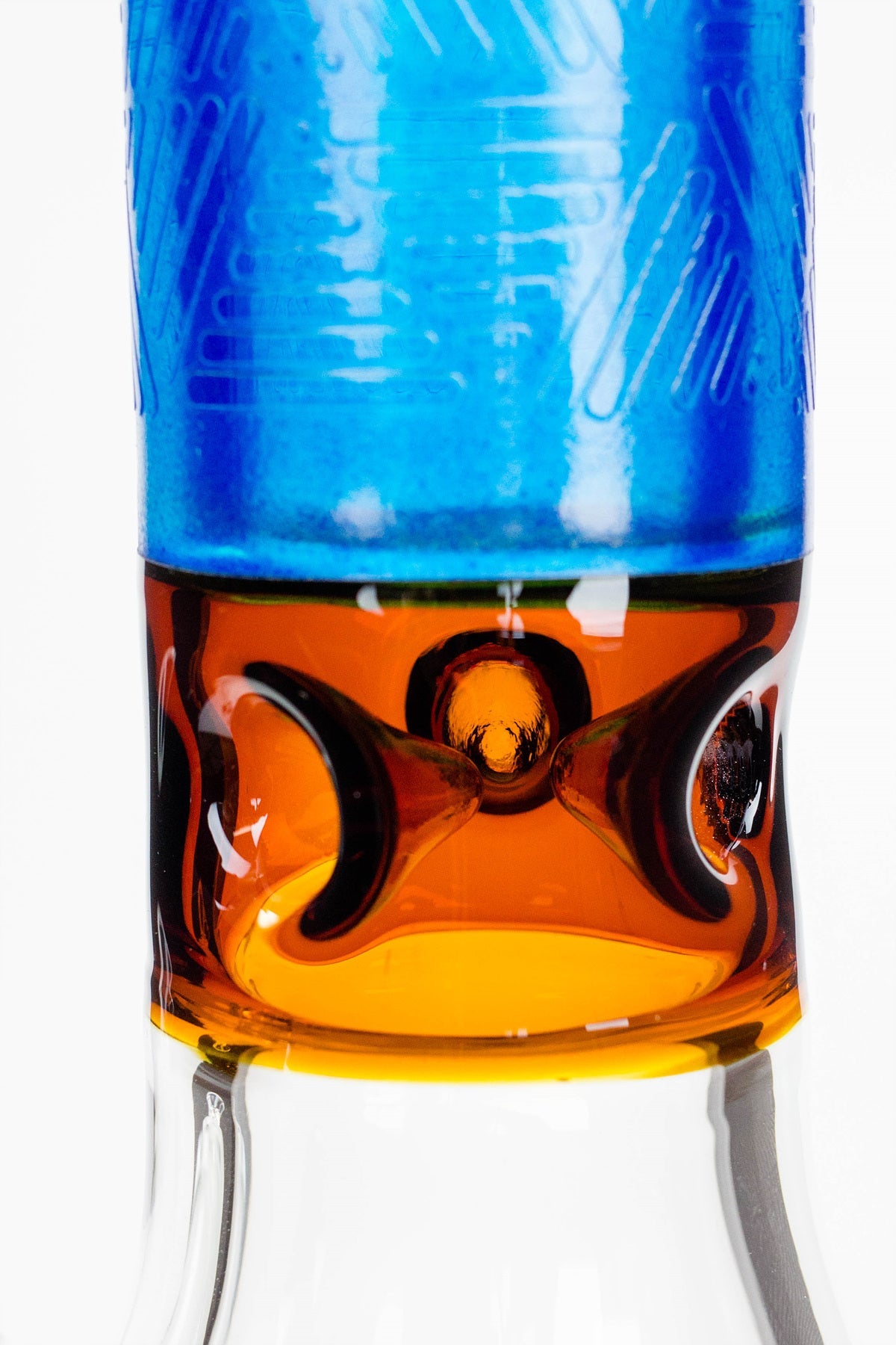 15" Genie 7 mm sandblasted artwork tube glass water bong