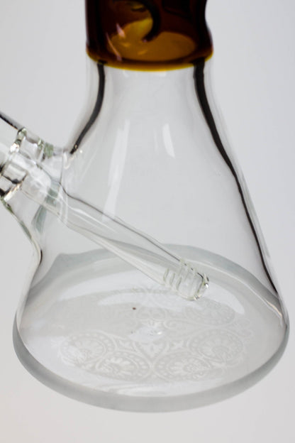 15" Genie 7 mm sandblasted artwork tube glass water bong