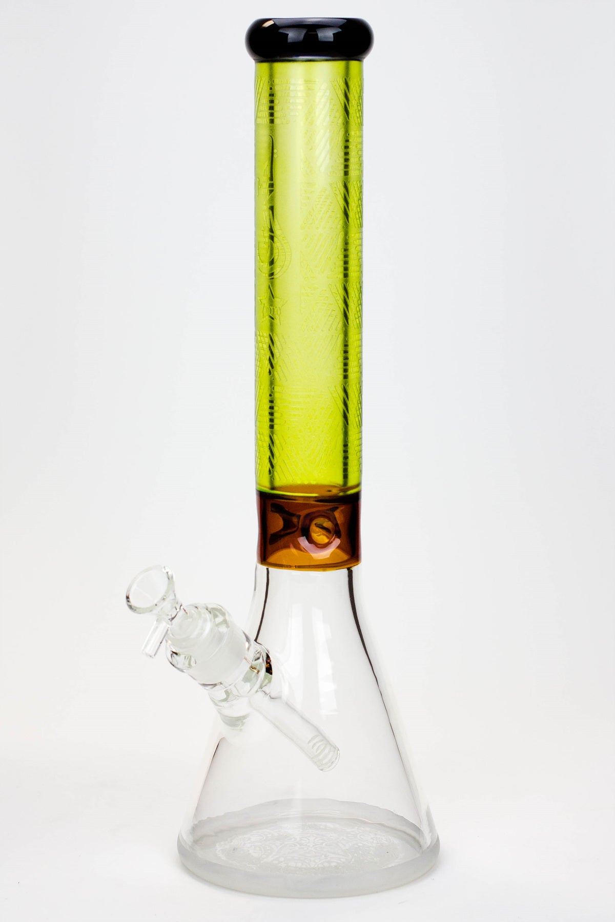 15" Genie 7 mm sandblasted artwork tube glass water bong