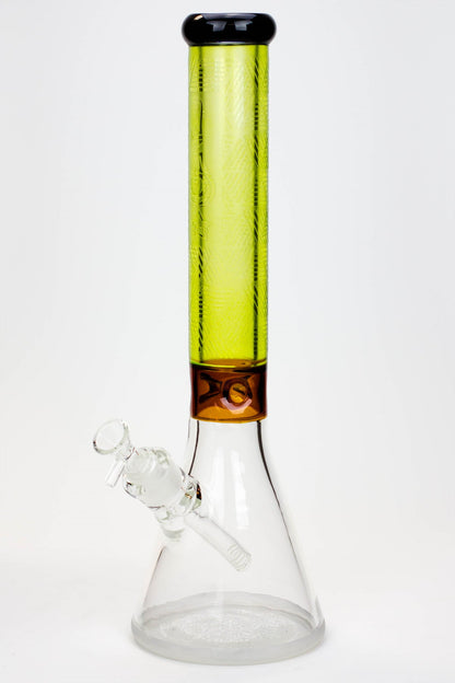 15" Genie 7 mm sandblasted artwork tube glass water bong