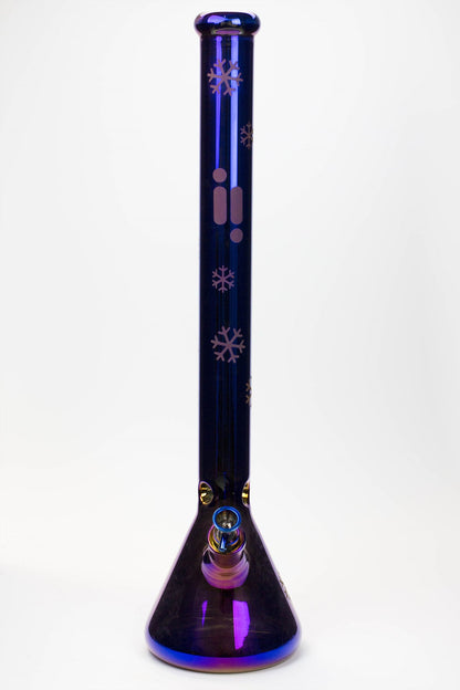 24" Infyniti Snowflake 7 mm metallic glass water bong
