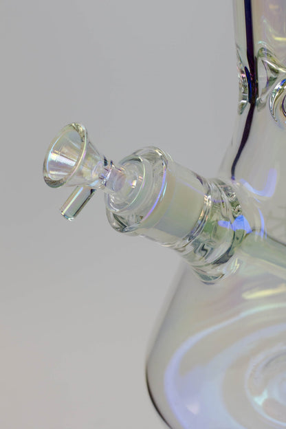 24" Infyniti Snowflake 7 mm metallic Glow in the dark glass water bong