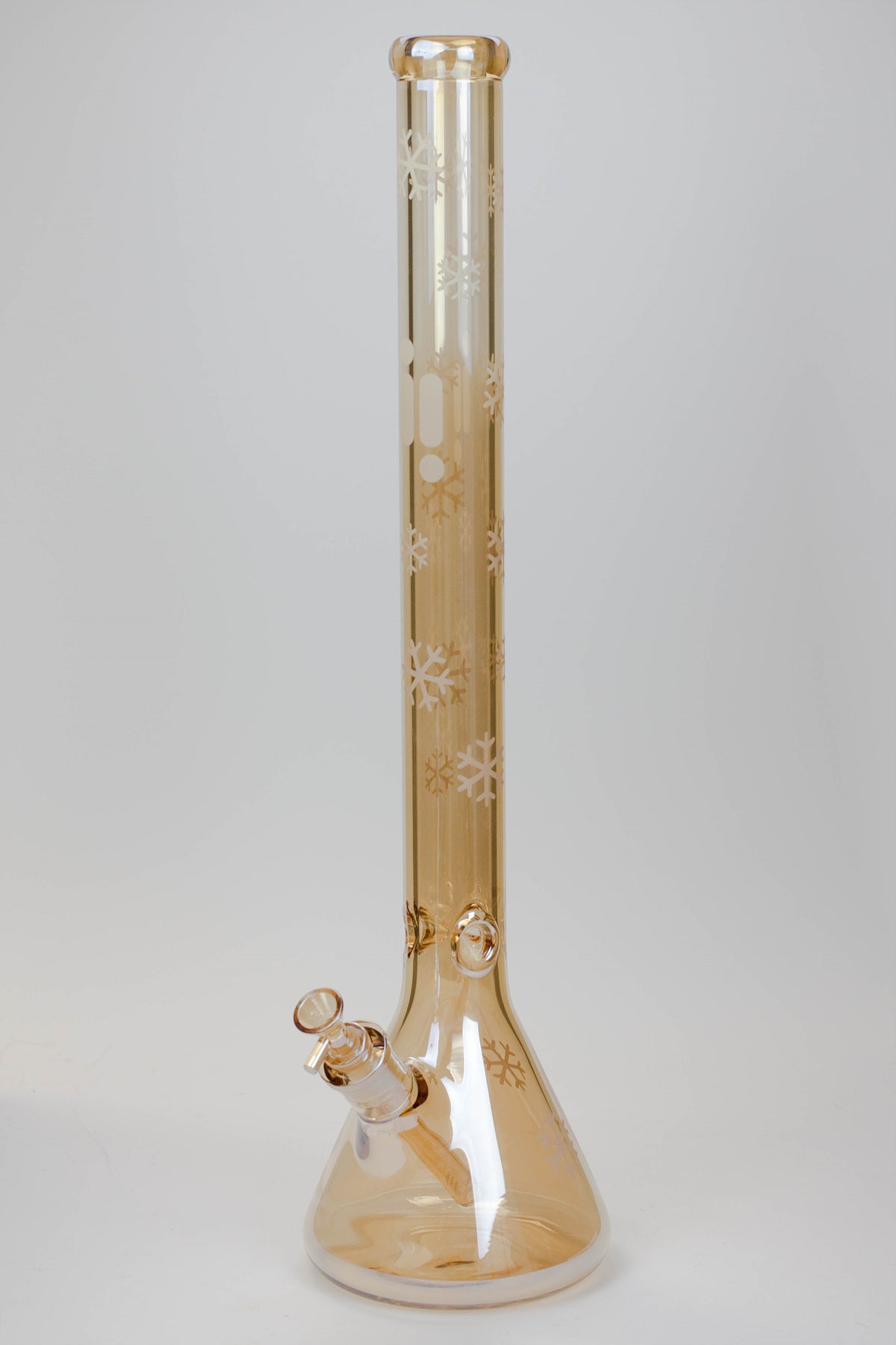 24" Infyniti Snowflake 7 mm metallic Glow in the dark glass water bong