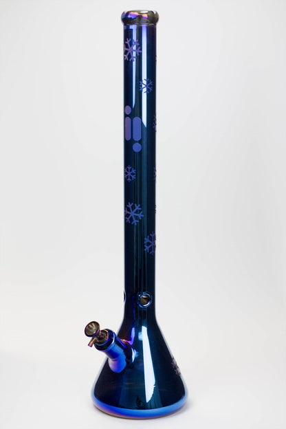 24" Infyniti Snowflake 7 mm metallic glass water bong