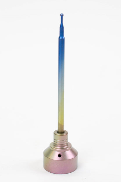 Color Titanium cap with dab tool and one hole