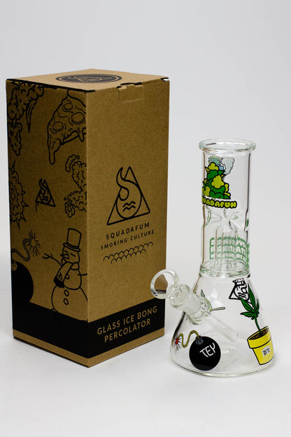 Squadafum Glass Ice bong Percolator Stickers