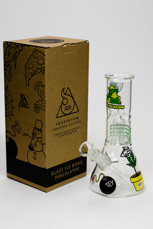 Squadafum Glass Ice bong Percolator Stickers