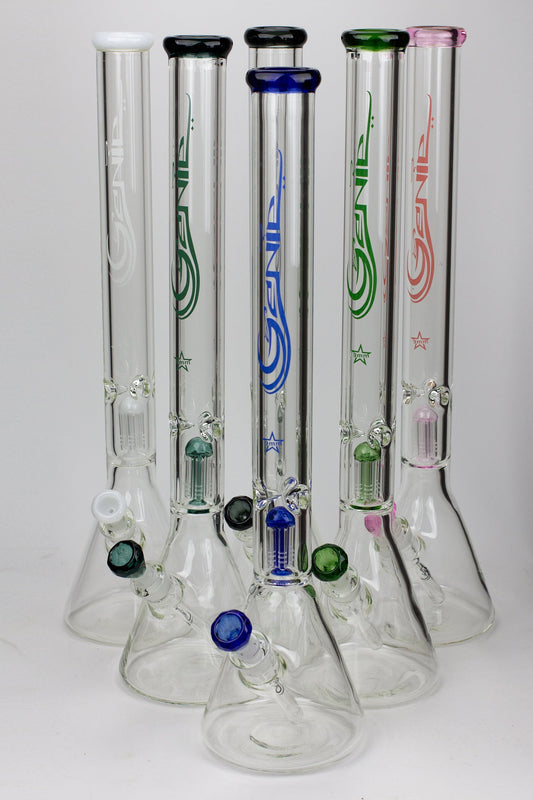 24" Genie 9 mm single percolator glass water bong