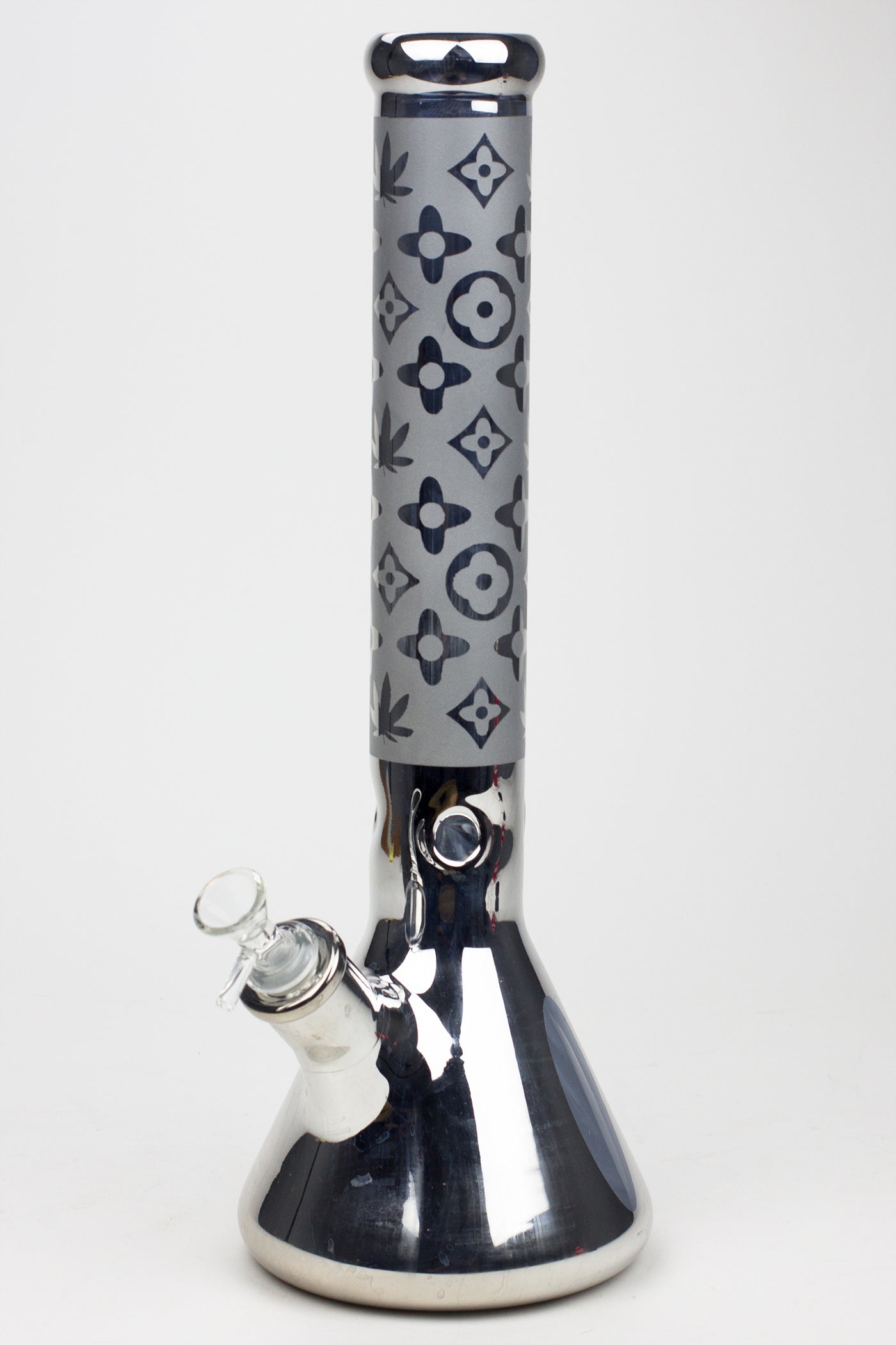 16" Luxury pattern 7 mm metallic beaker bong