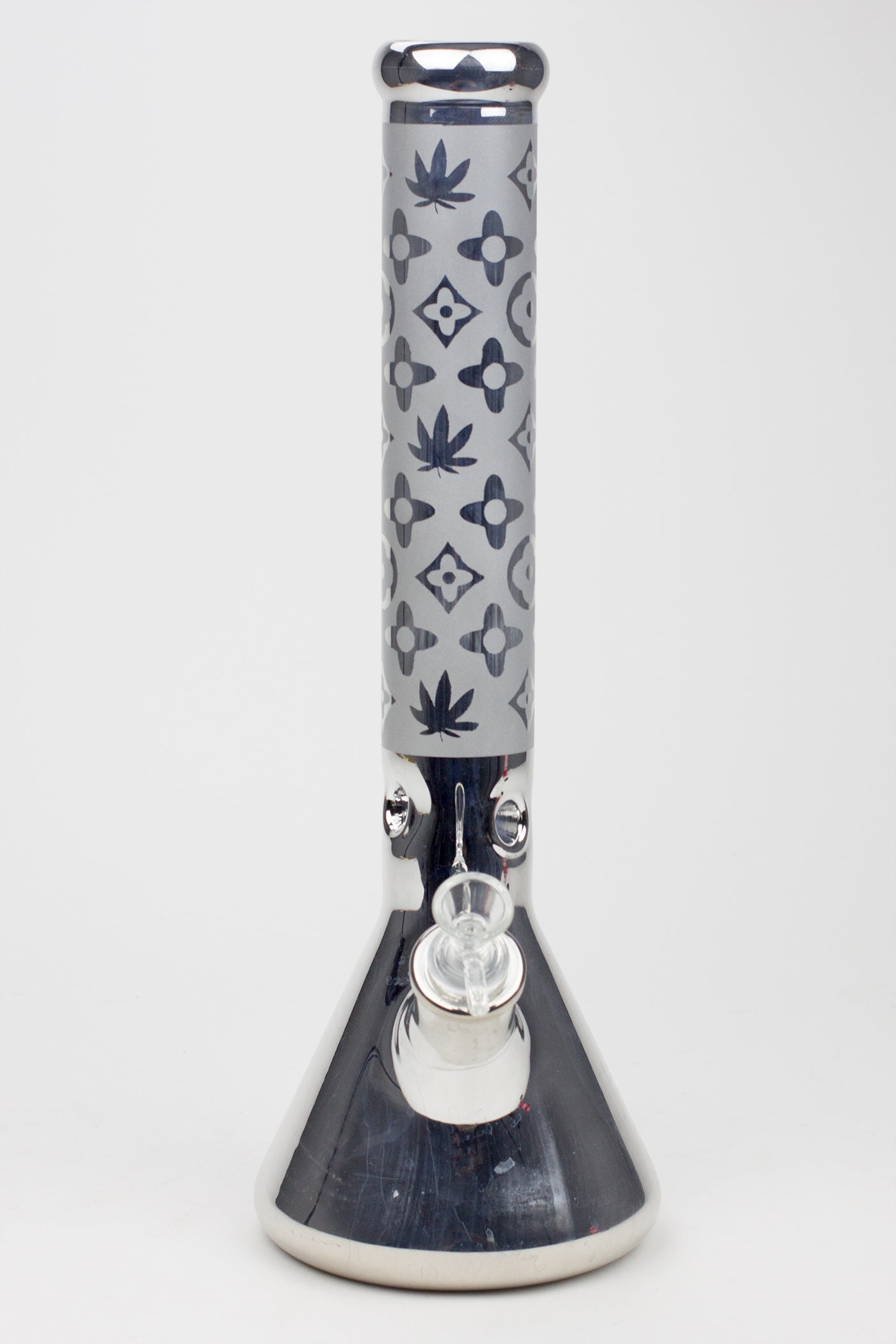 16" Luxury pattern 7 mm metallic beaker bong