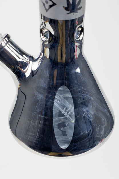 16" Luxury pattern 7 mm metallic beaker bong