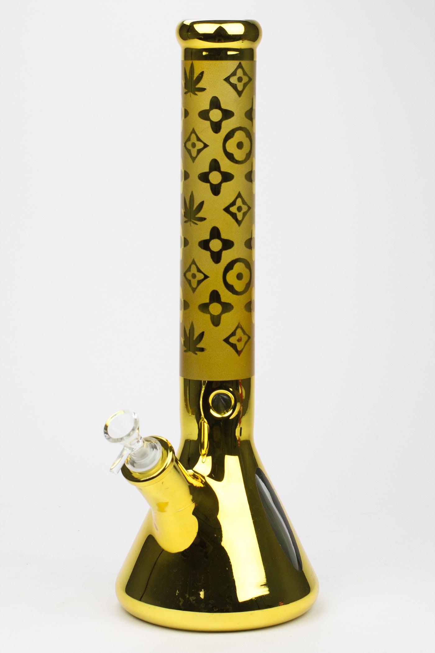 16" Luxury pattern 7 mm metallic beaker bong