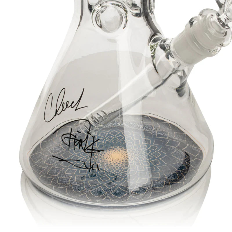 Cheech & Chong® Glass | 15" 7mm Thick Fibonacci Beaker Base Water Pipe
