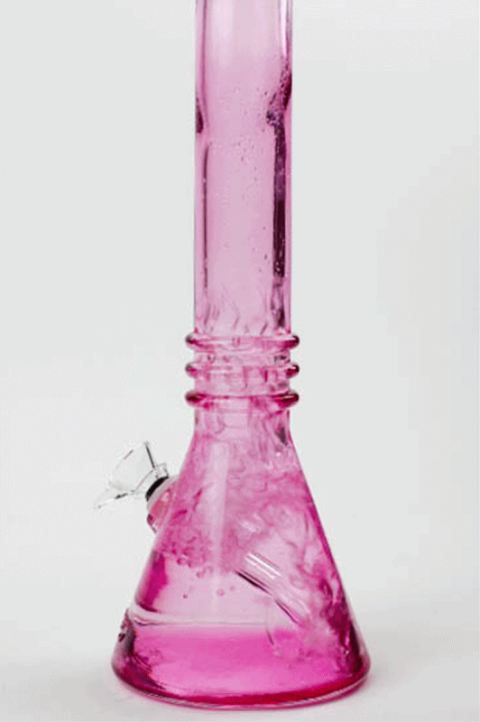 12" Blueberry colored soft glass water bong