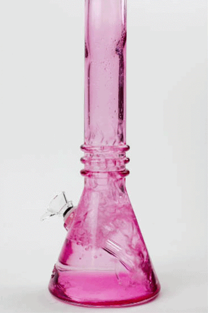 12" Blueberry colored soft glass water bong