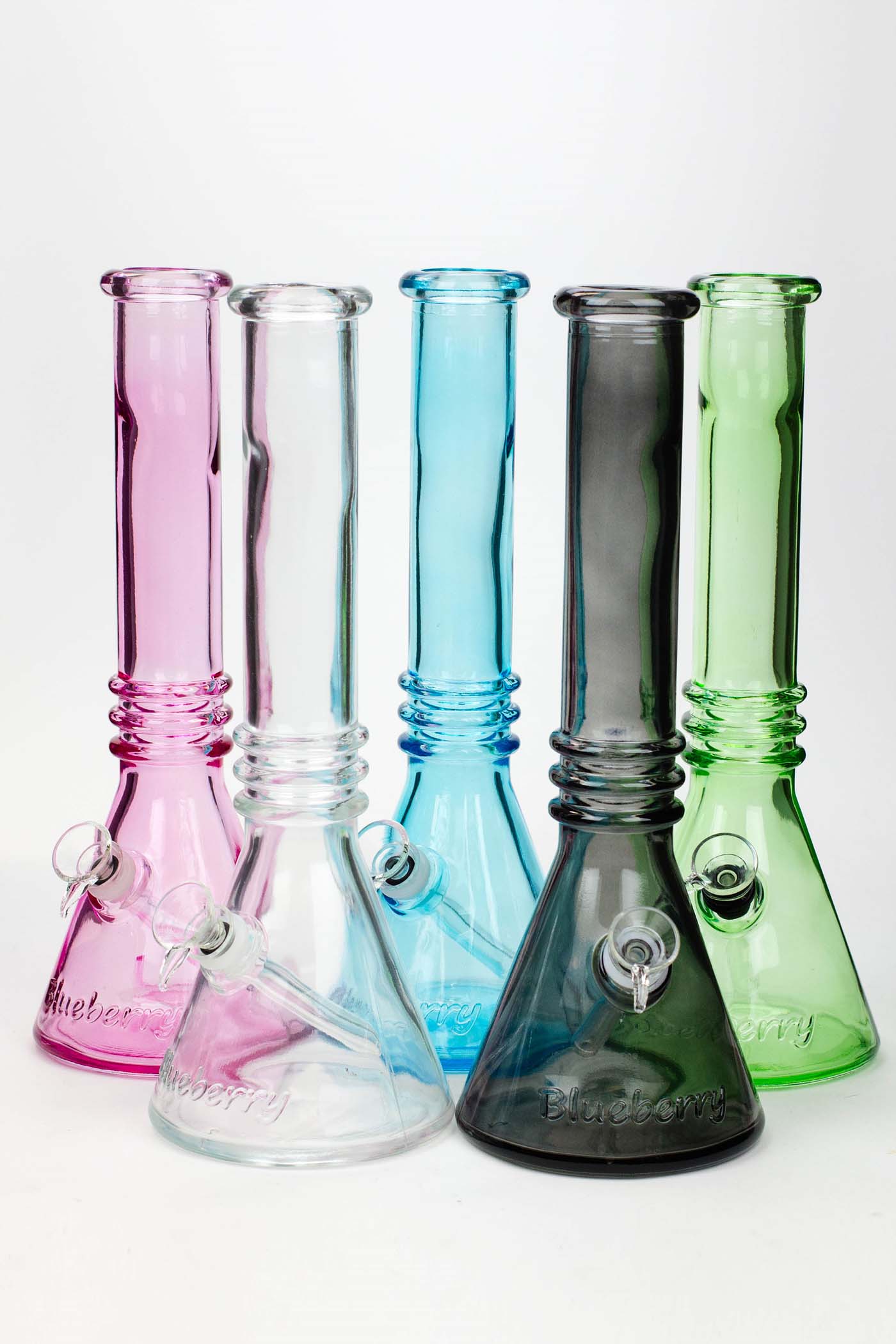 12" Blueberry colored soft glass water bong