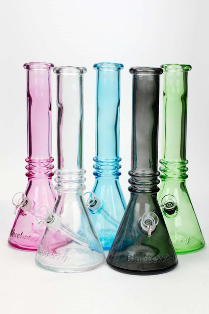 12" Blueberry colored soft glass water bong