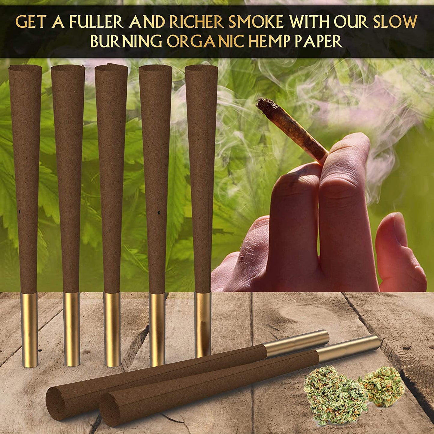 Kandu NYC King Size Pre Rolled Cones, Display Box 21 Count with 3 Cones Each