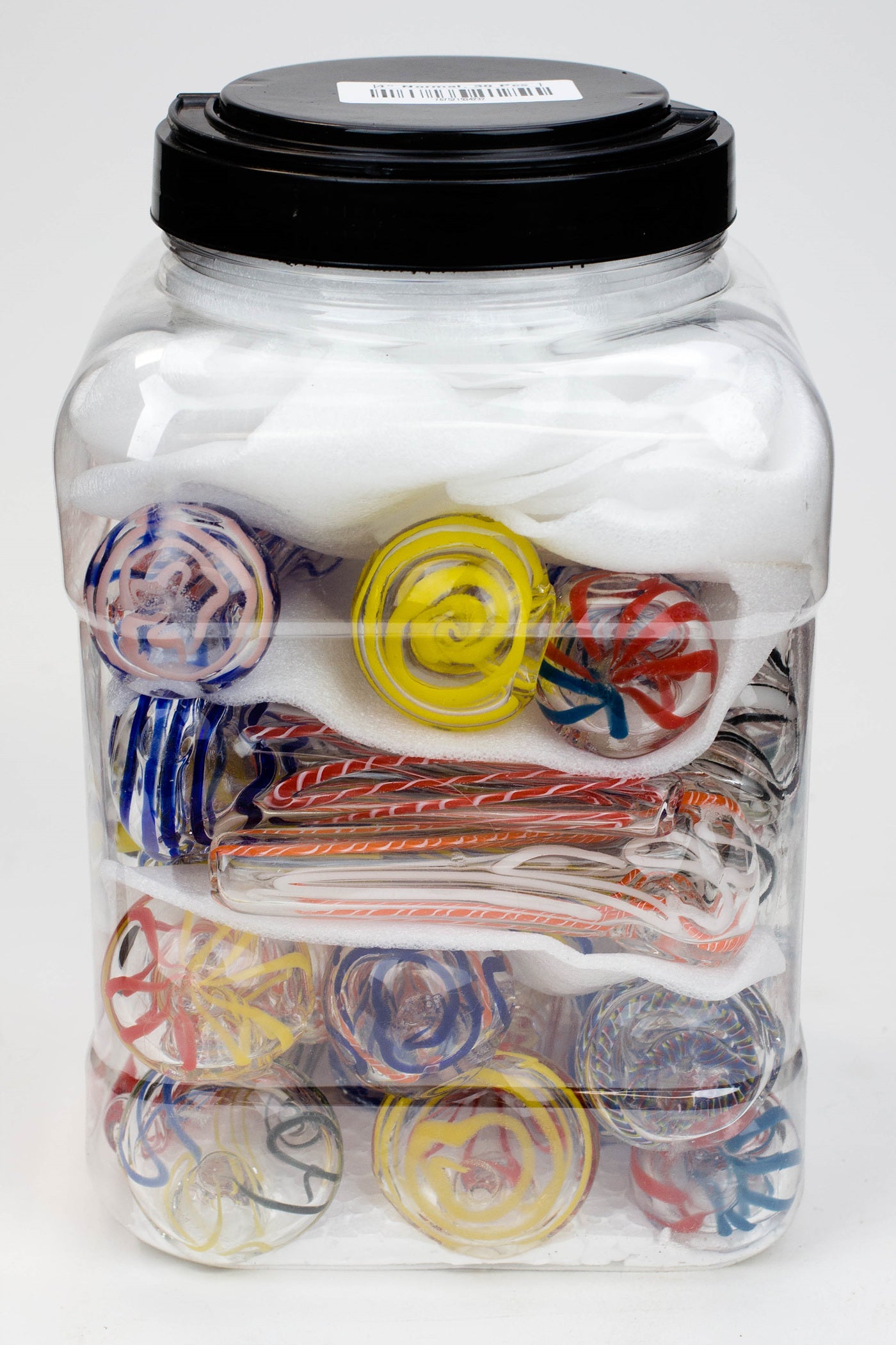 4" Soft glass hand pipe Jar of 30