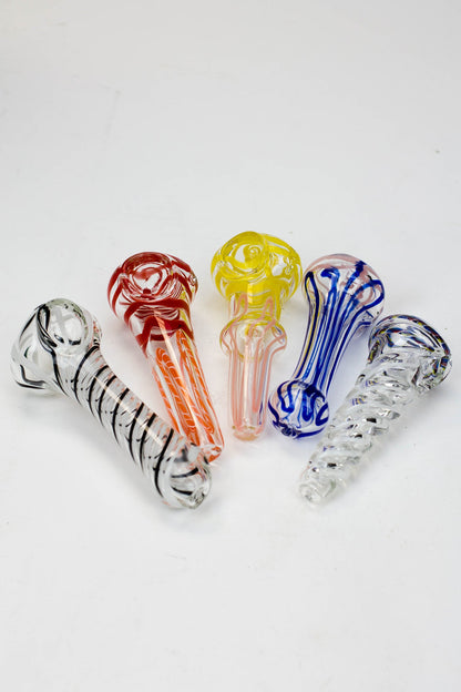 4" Soft glass hand pipe Jar of 30