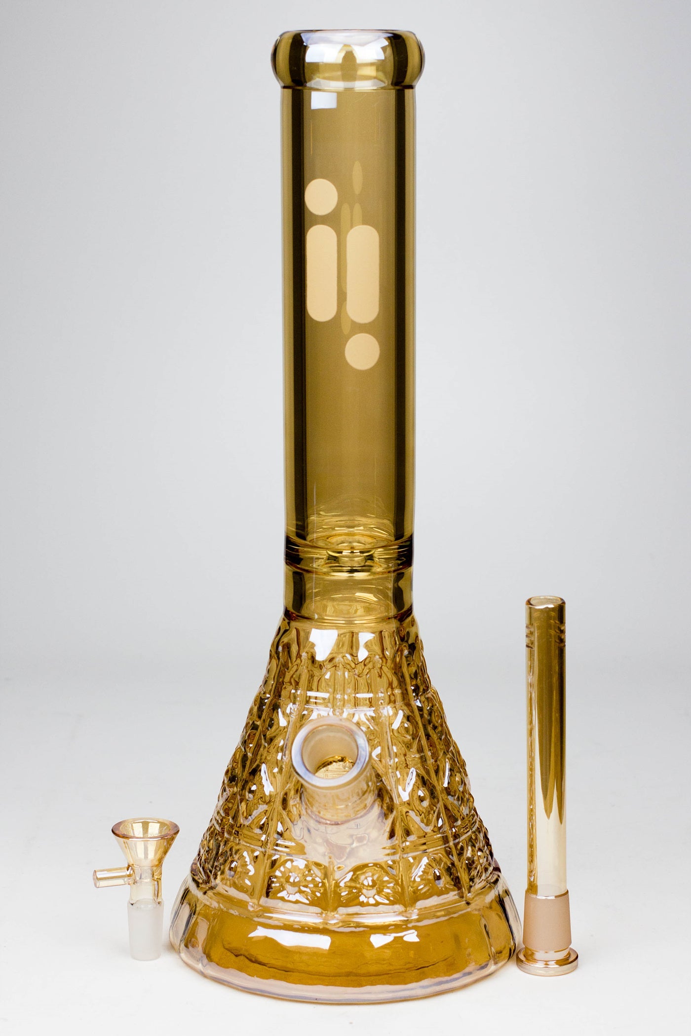14" Infyniti embossed diamond beaker 7 mm glass bong