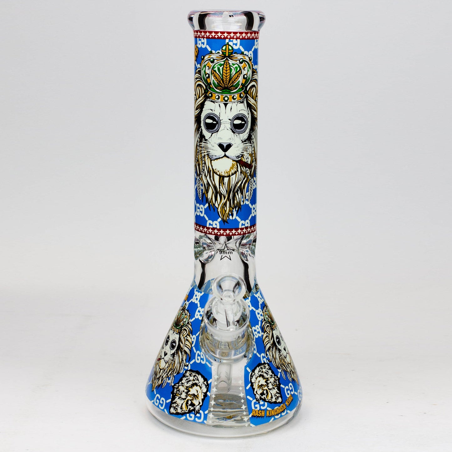 14" Hash King Glow in the dark 9 mm glass bong