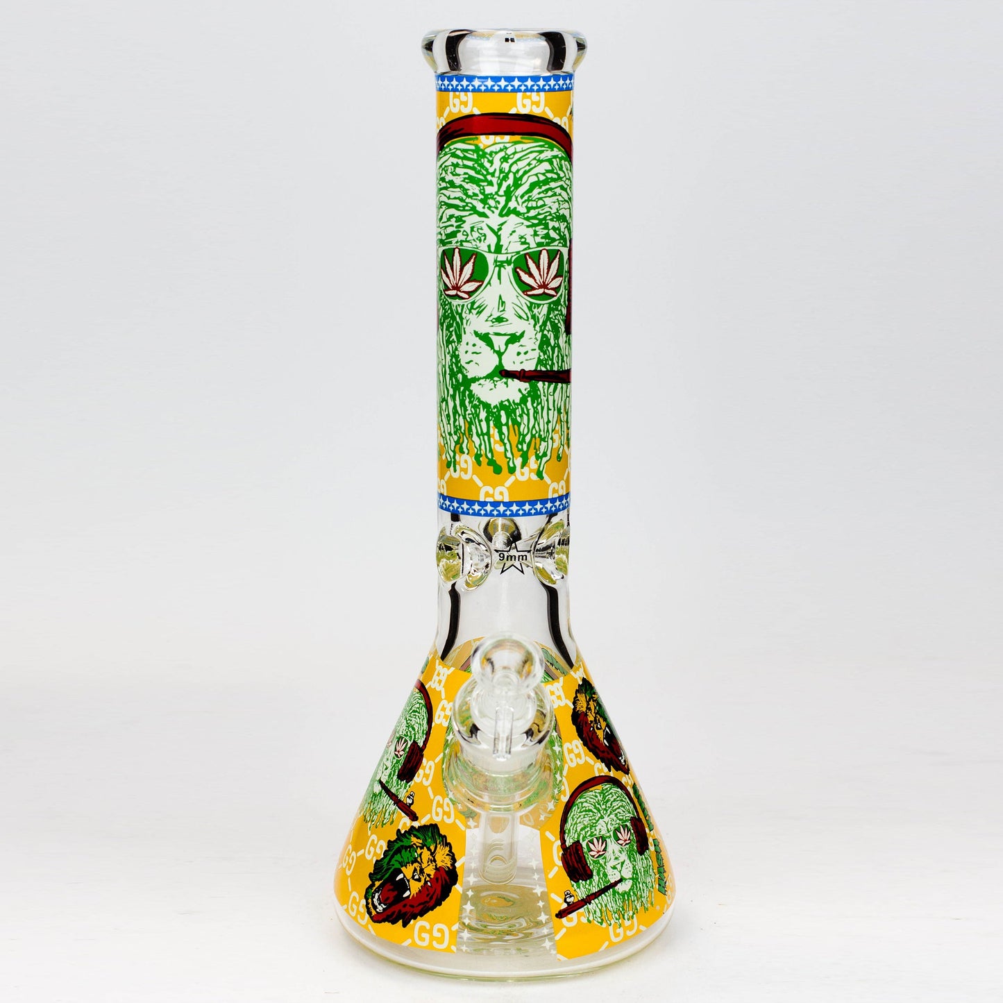 14" Hash King Glow in the dark 9 mm glass bong