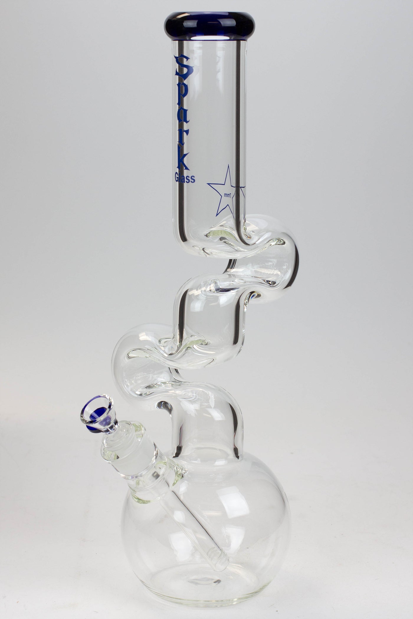 16" Spark 7mm Zig-zag glass bong