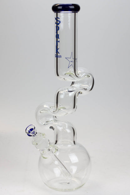 16" Spark 7mm Zig-zag glass bong