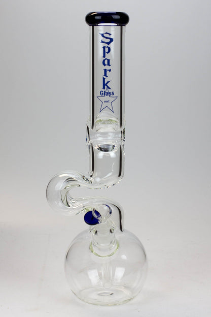 16" Spark 7mm Zig-zag glass bong
