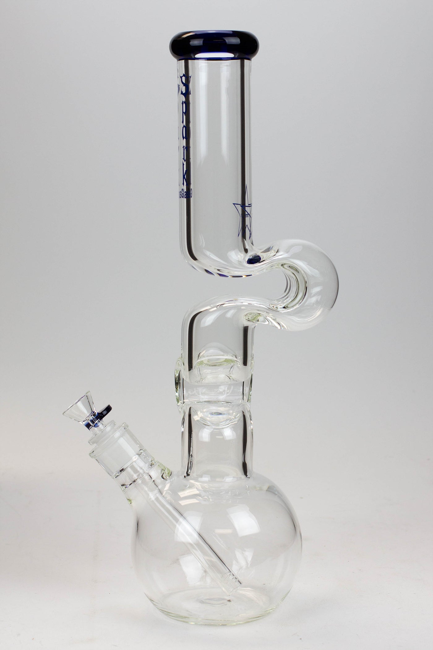 16" Spark 7mm Zig-zag glass bong