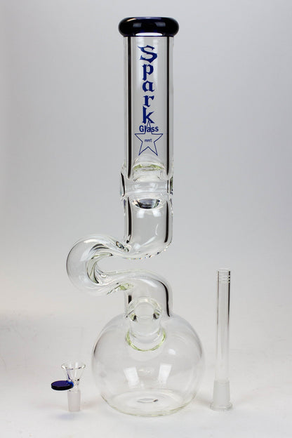 16" Spark 7mm Zig-zag glass bong