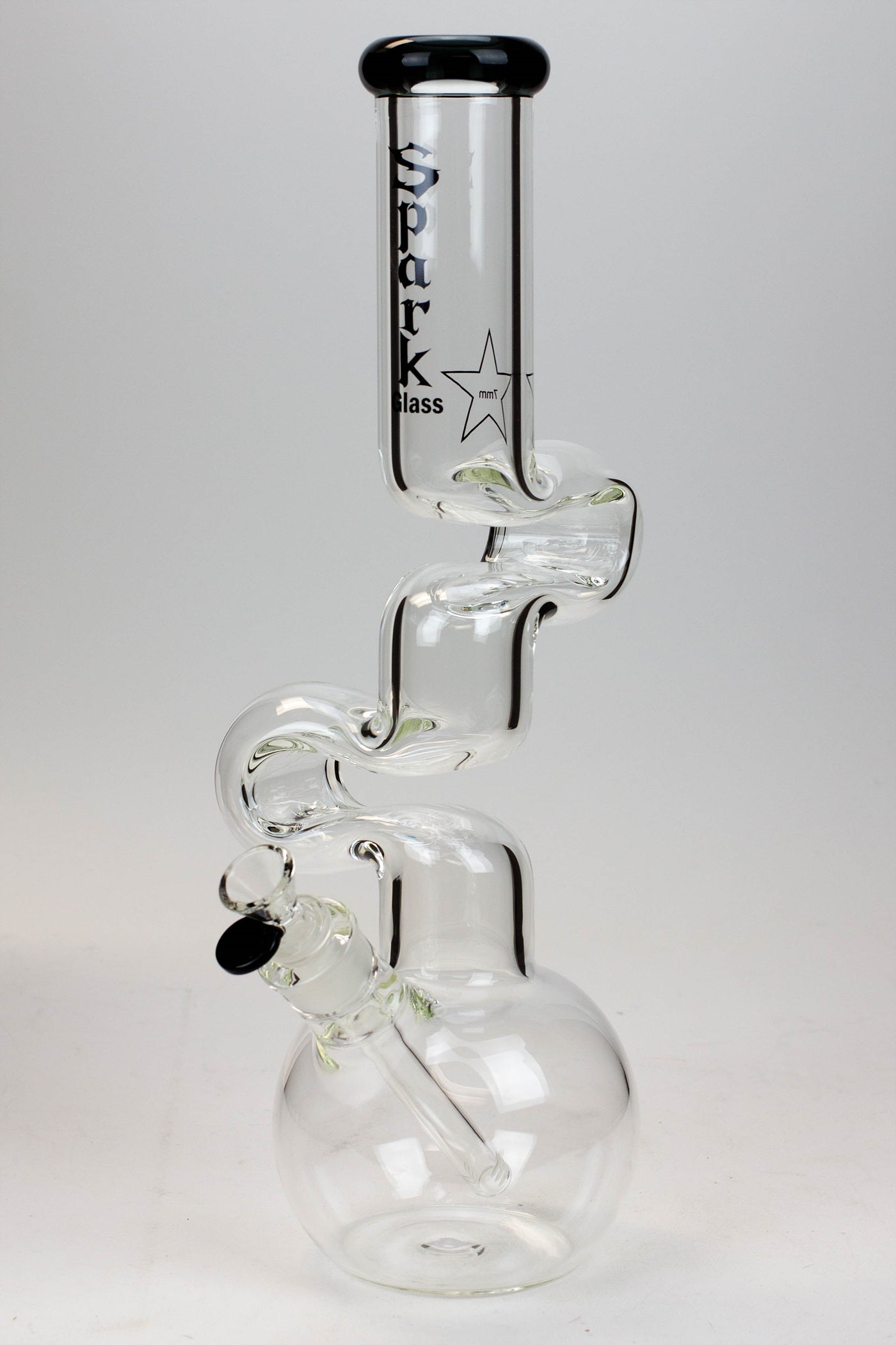 16" Spark 7mm Zig-zag glass bong