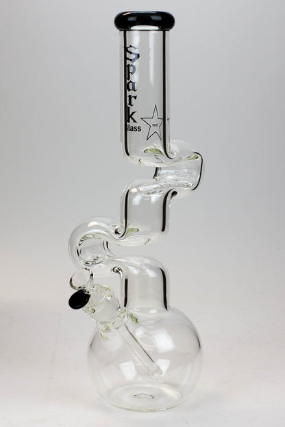 16" Spark 7mm Zig-zag glass bong
