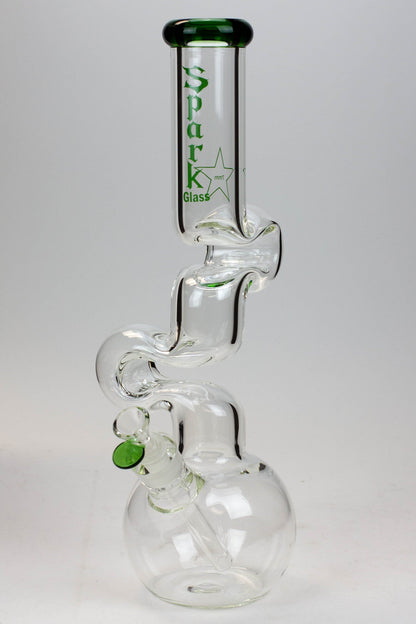 16" Spark 7mm Zig-zag glass bong
