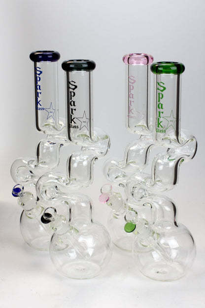 16" Spark 7mm Zig-zag glass bong