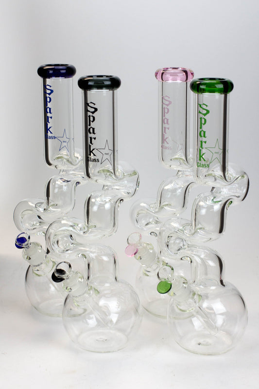 16" Spark 7mm Zig-zag glass bong
