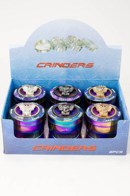 Genie Elephant 4 parts metal grinder with side window