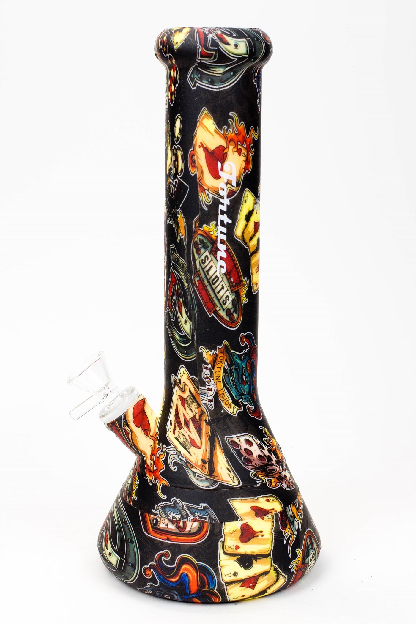 12" Graphic detachable silicone water bong - Assorted