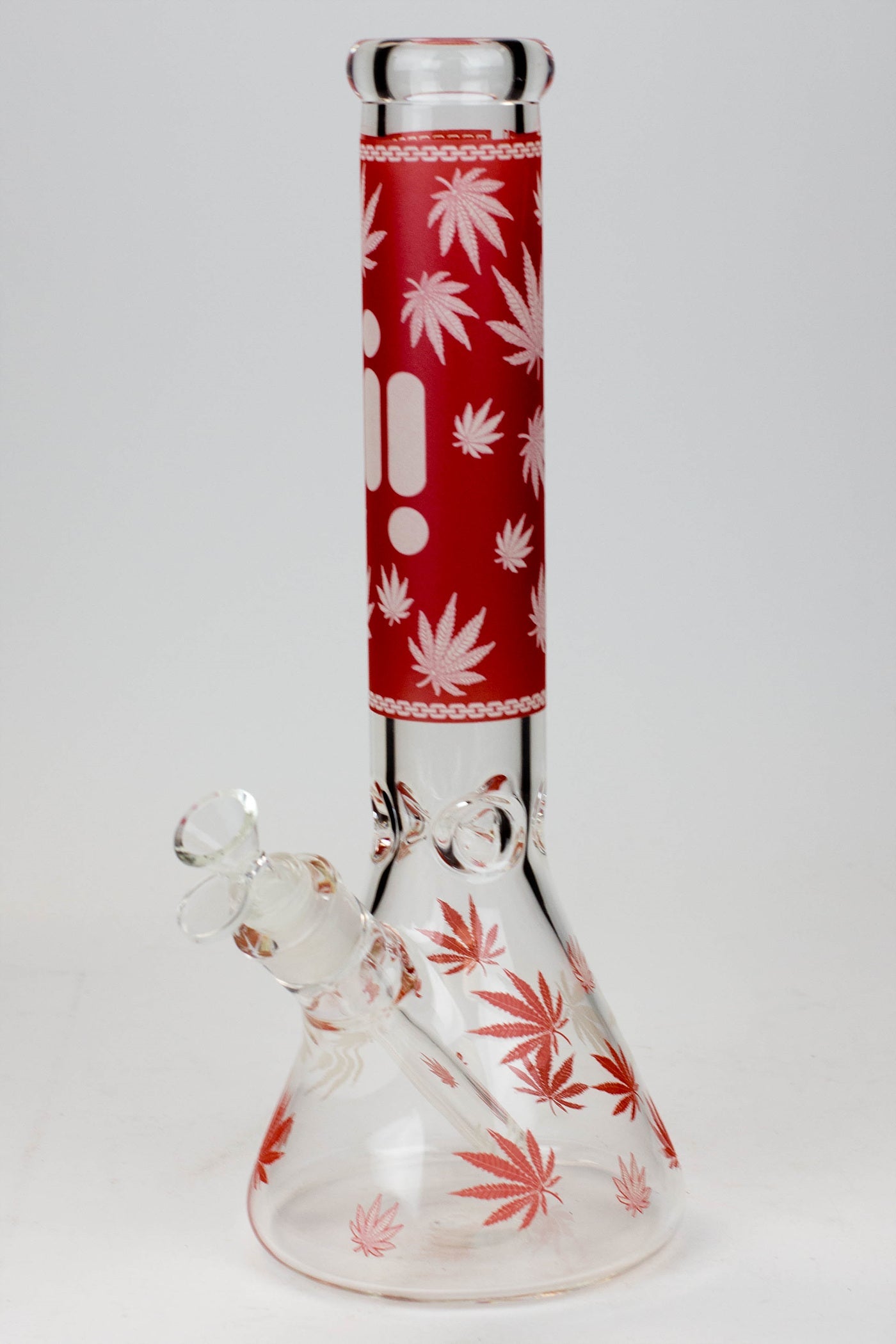 14" Infyniti Leaf Glow in the dark 7 mm glass bong
