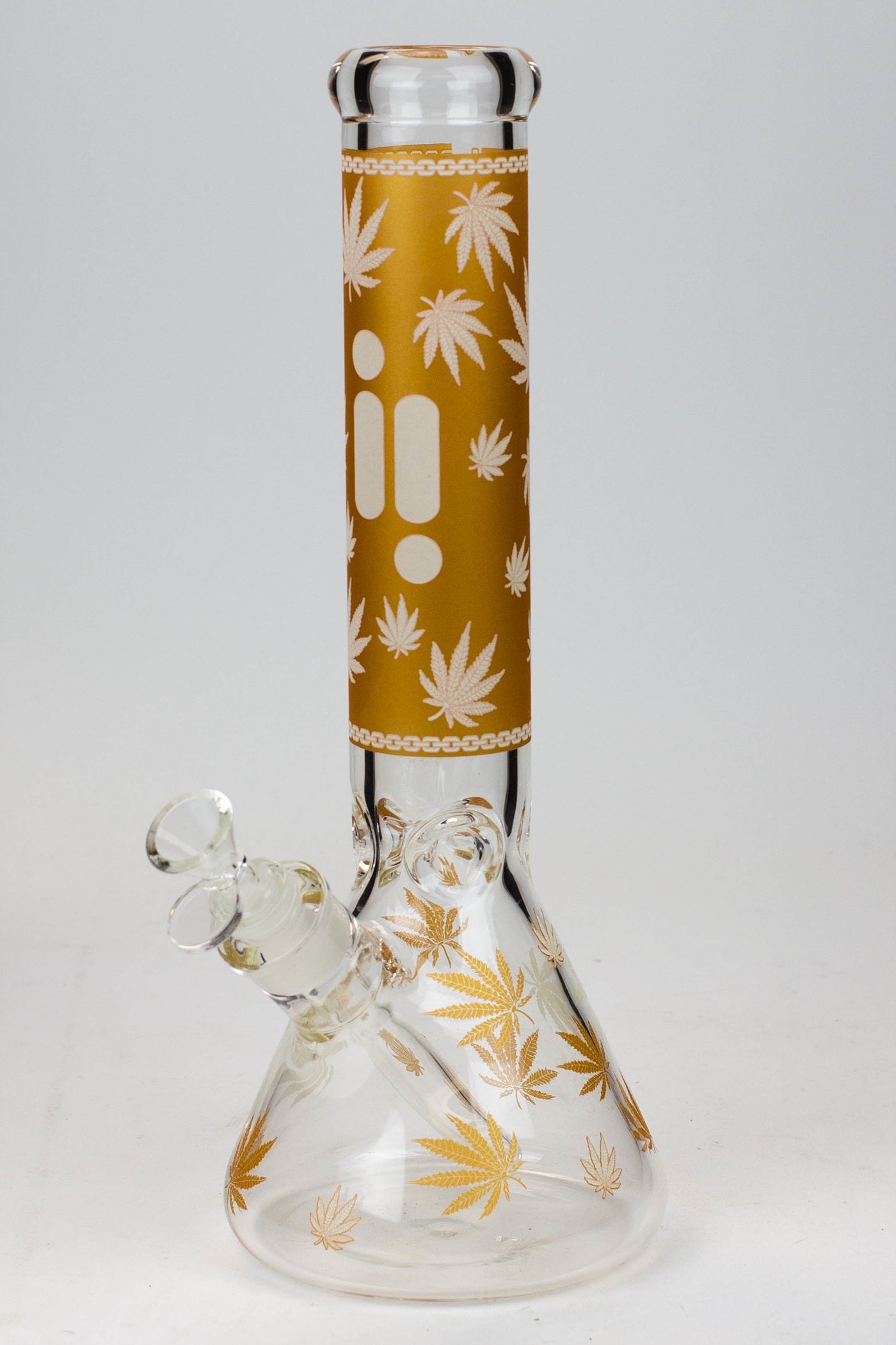 14" Infyniti Leaf Glow in the dark 7 mm glass bong