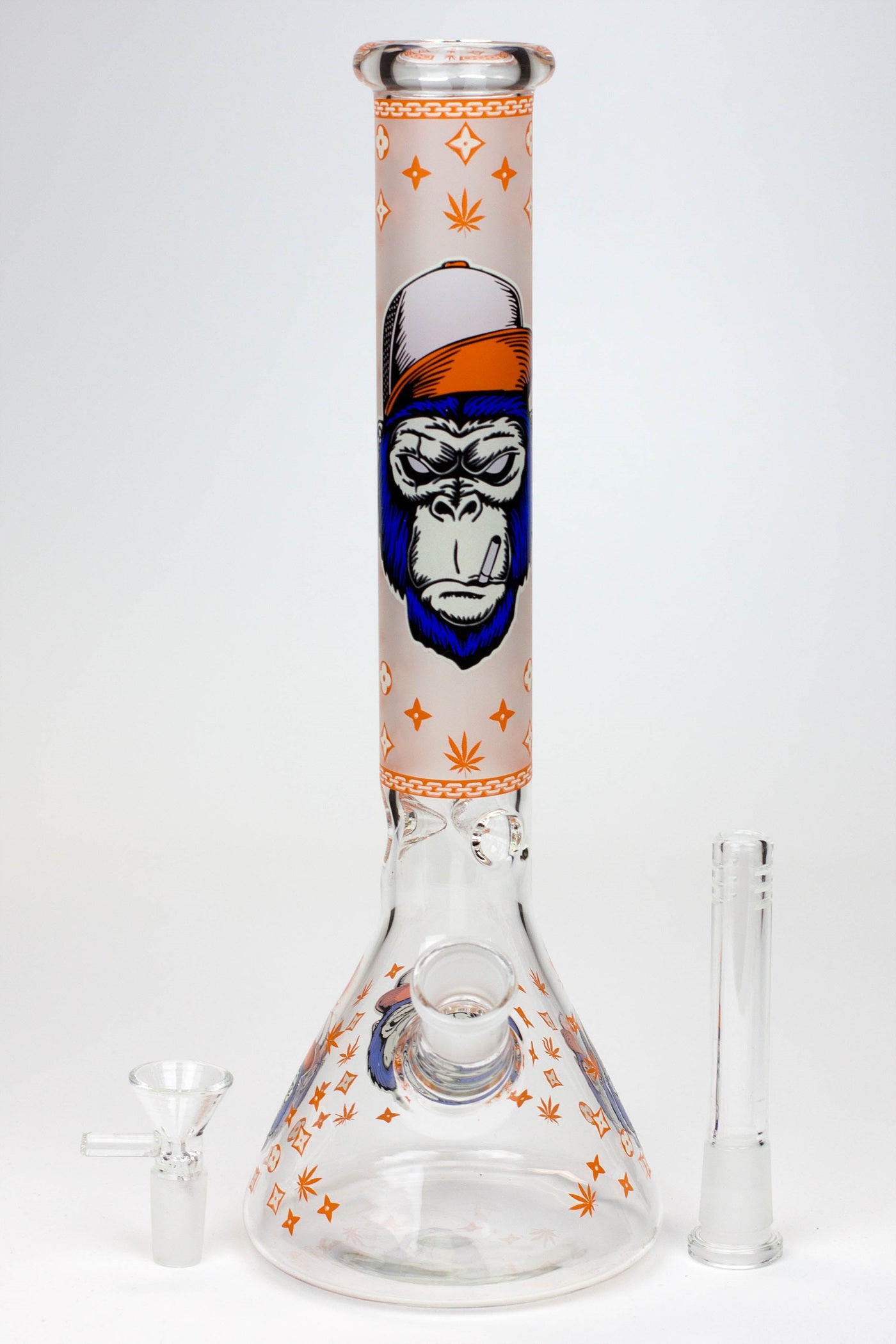 12" Gorilla glass water bong-Glow in the dark ( GBT21001 )