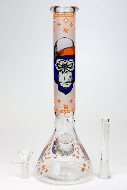 12" Gorilla glass water bong-Glow in the dark ( GBT21001 )