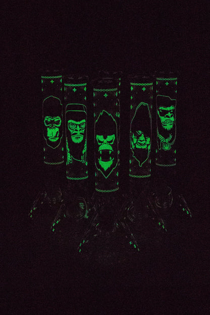 12" Gorilla glass water bong-Glow in the dark ( GBT21001 )