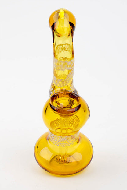 5.5" Single chamber middle stripe bubbler-Assorted