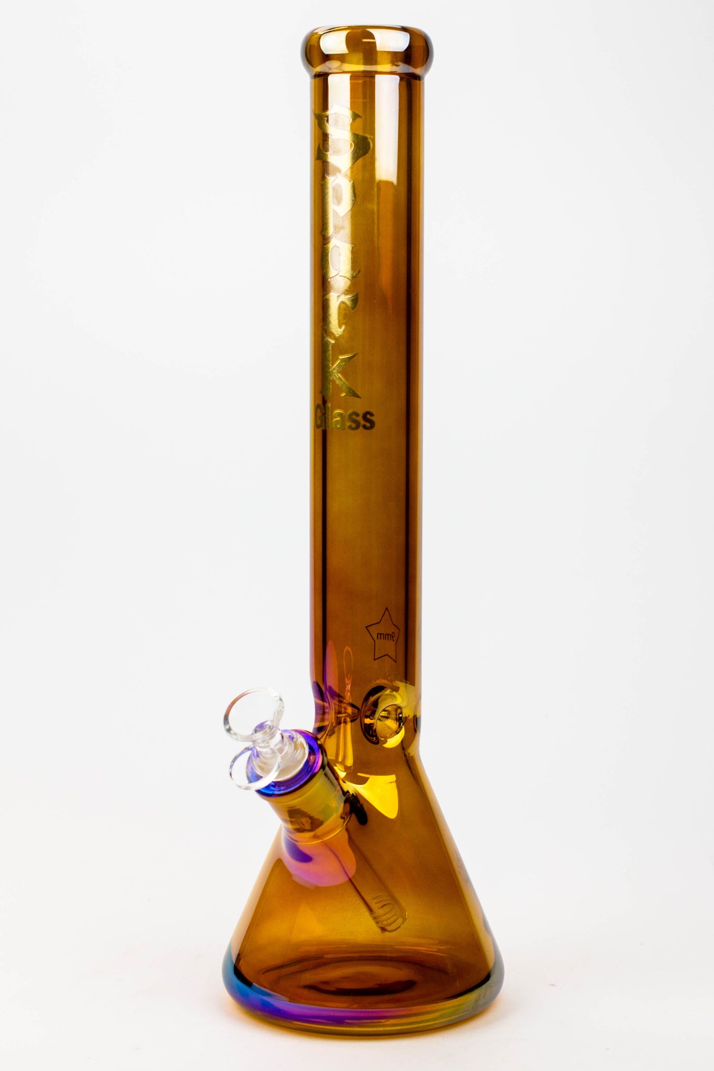 17.5" SPARK / 9 mm / Electroplated glass beaker bong