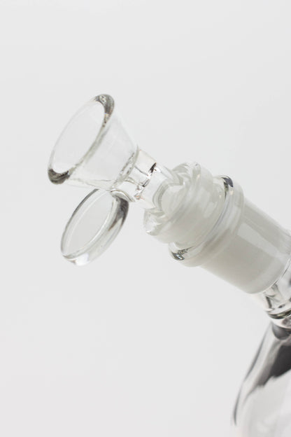 7.5" Glow in the dark beaker glass water bong